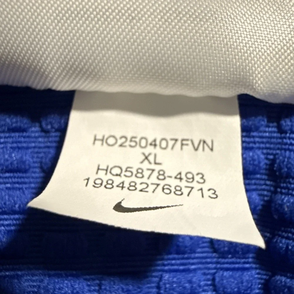 Nike Dri Fit Pregame Top Mens XL Blue Logo Warmup Pullover Training Sweatshirt